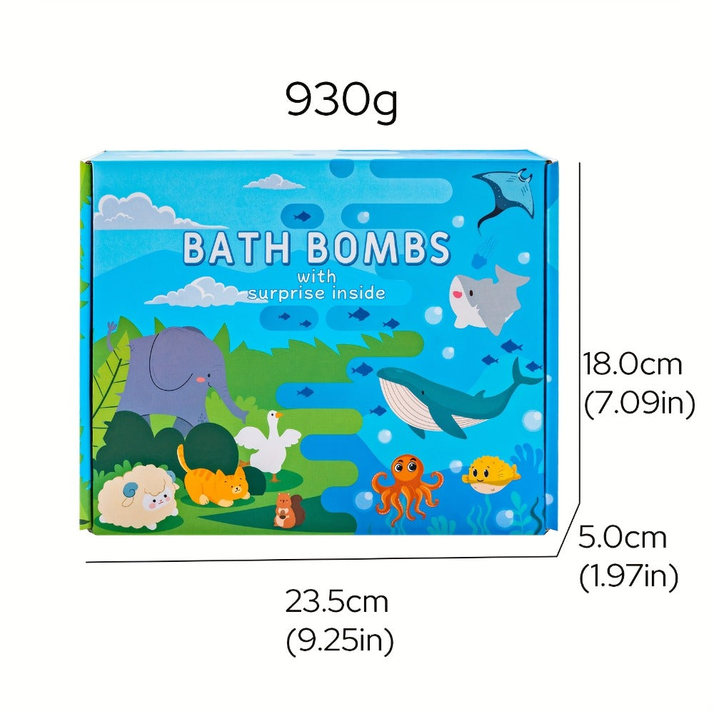Kids Bath Bombs with Surprise Inside 20 Pack – Fizzy Bath Balls with Hidden Toy for Boys Girls Toddlers