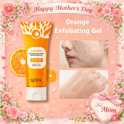 Exfoliating Face Gel 100g - Orange Vitamin C Salicylic Acid Pore Cleansing Physical Exfoliant