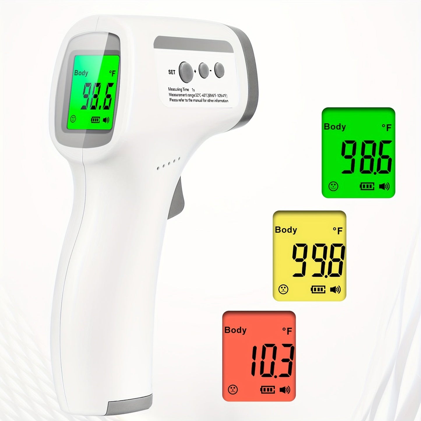 Non-Contact Forehead Thermometer Digital Infrared, 1-Second Instant Reading, Fever Alarm, 3-in-1 Forehead & Object Mode