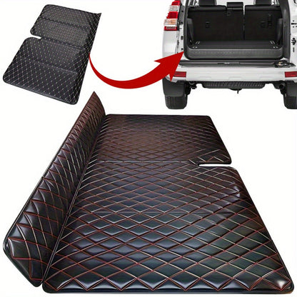 Car Mattress Foldable Back Seat Sleeping Pad Thickened Faux Leather Non-Inflatable Universal Sedan Bed for Travel Camping Afternoon Nap Road