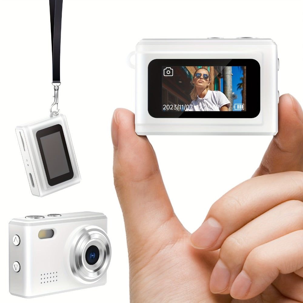 Keychain Mini Digital Camera 16X Zoom Autofocus & Shock-Proof, 2.8-Inch Screen Point-and-Shoot Cam for Travel & Vlog