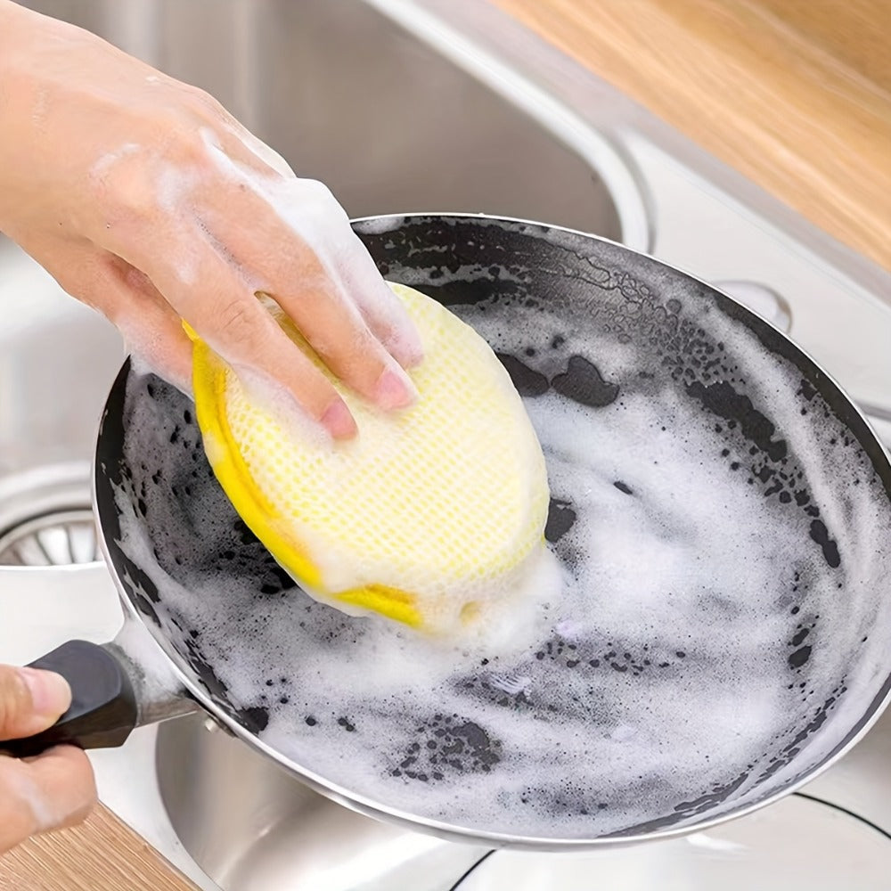 Kitchen Cleaning Sponges 24 Pack Double-Sided Anti-Scratch Reusable Washable Multi-Purpose Scrub Sponge for Dishes Pots Pans Home Restaurant
