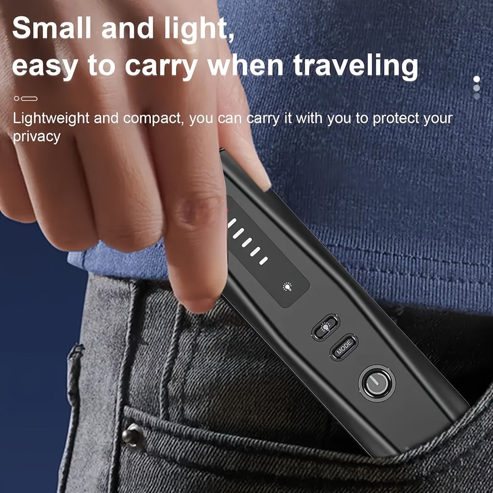 Anti Spy Hidden Camera Detector RF Signal Scanner Portable Bug Detector, GPS Tracker Finder, Listening Device Detector