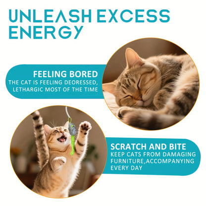 Remote Control Flying Bird Cat Toy Electric Automatic Drone with Hanging Motion Indoor Cat Enrichment Toy for Kittens Adult Cats Boredom