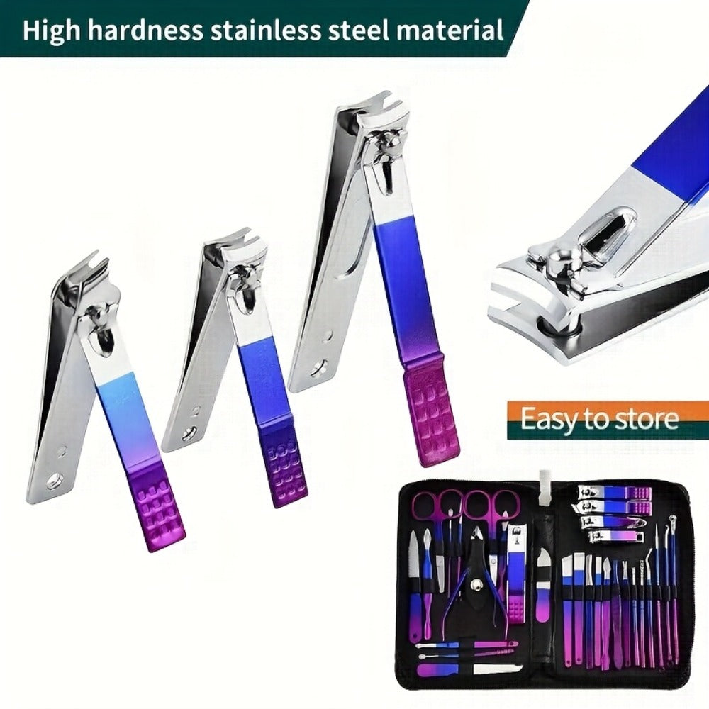 Manicure Set 9 18 30 60pcs Professional Nail Clipper Pedicure Kit Portable Travel Grooming Tools – Cuticle Trimmer Nail File Nail Care Gift