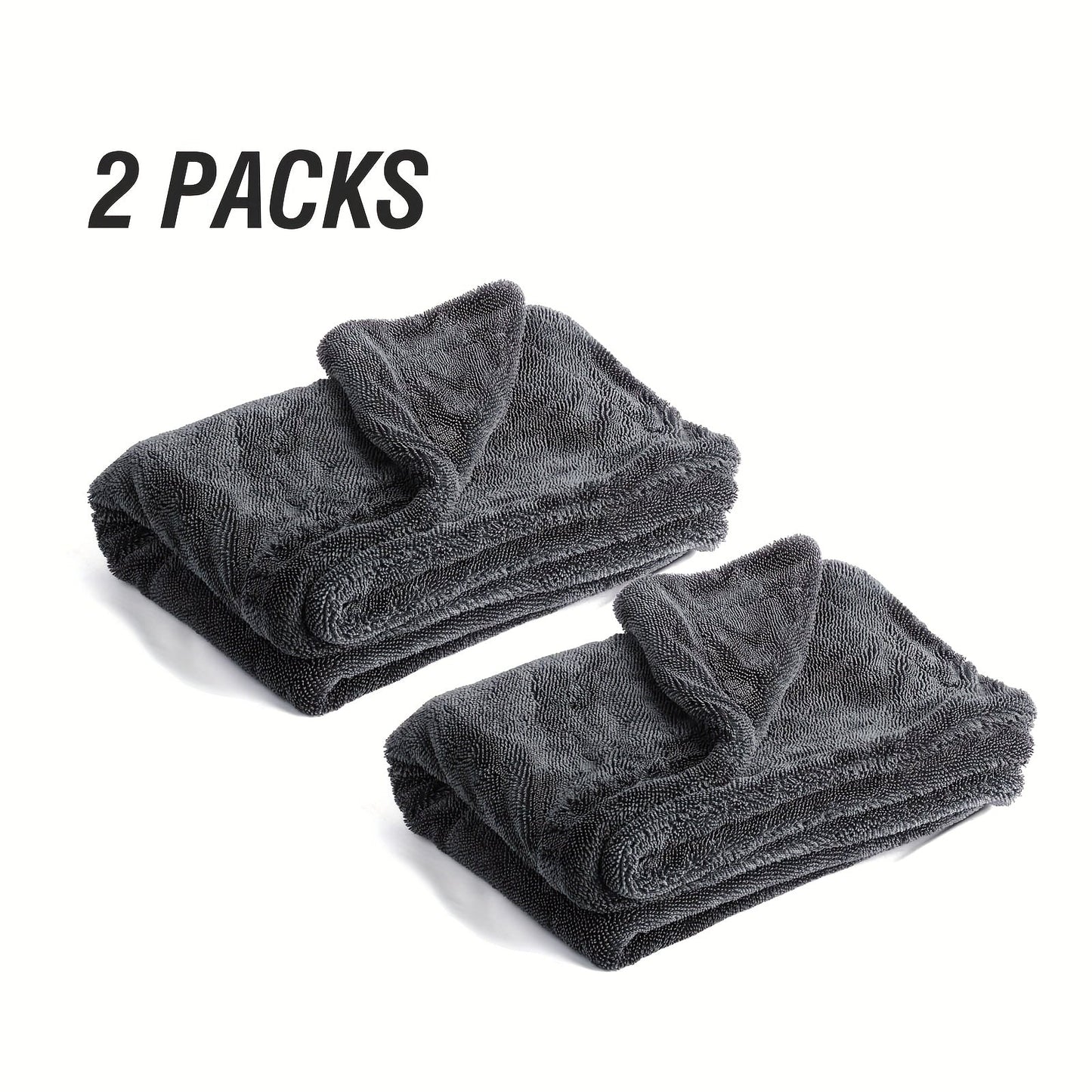 Car Drying Towel in 24 x 36-Inch 1500 GSM Edgeless Microfiber, Available as One or Two Pieces