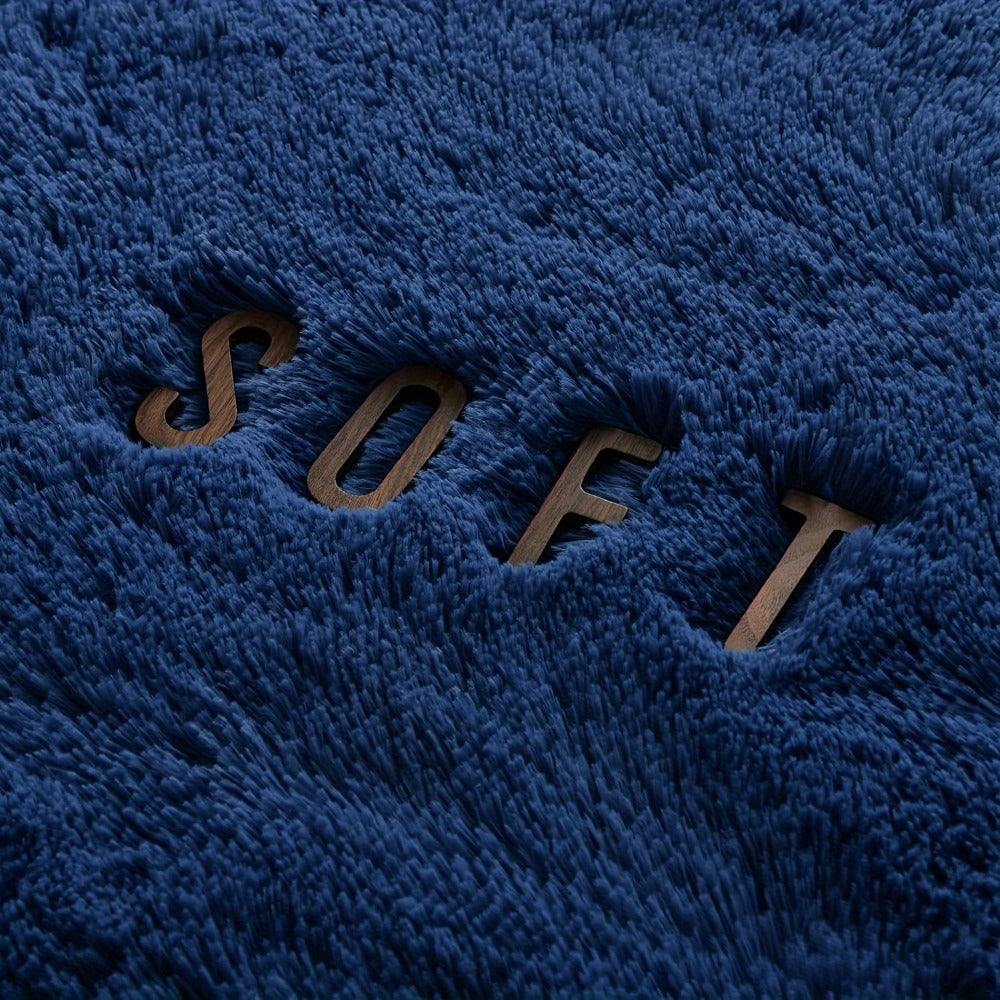 Shaggy Plush Area Rug – Soft Fluffy Carpet for Living Room, Bedroom & Sofa | Non-Slip Machine Washable Tie-Dye & Solid Color Long Pile Rug |