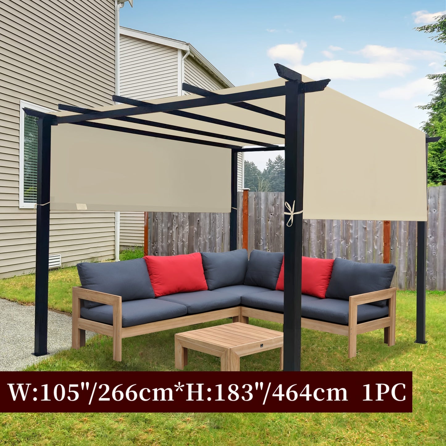 Pergola Replacement Canopy Panel UV Sun Protection | Patio Shade Cover