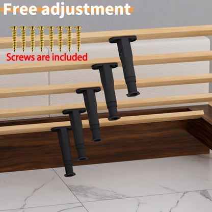 Adjustable Furniture Legs Bed Frame Support 4-Pack, Durable Plastic Feet Pads with Enhanced Grip Base for Bed Sofa Dresser