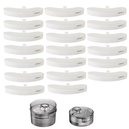 NPET DF10 Pet Water Fountain Replacement Filters – Multi-Pack Activated Carbon Filter Cartridges for Dog & Cat Water Fountain