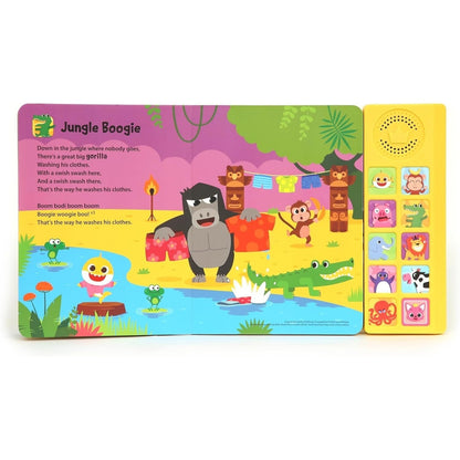 Baby Shark Sound Book for Toddlers, Pinkfong 10-Button Interactive Animal Songs Sing-Along Nursery Rhymes Learning Book Kids Ages 1-3