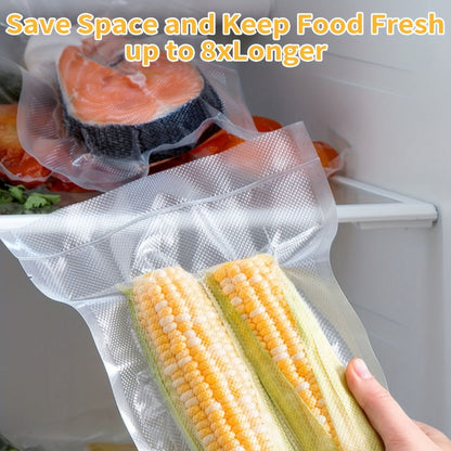 Vacuum Sealed Bags for Food Storage Meat Fruits Vegetables Grains Kitchen Organizer for Home Cooking, Dining and Outdoor Meals