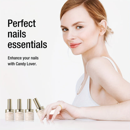 Gel Nail Polish 4-Piece Base and Top Coat Set with Glossy, Matte, Base and Strengthener Gels for UV/LED Soak-Off Use