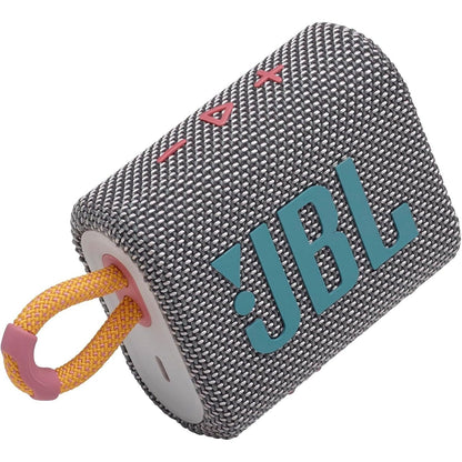Bluetooth Speaker JBL Go 3 with IP67 Rating, USB-C Charging, Carry Loop, Five-Hour Runtime and Four Colors
