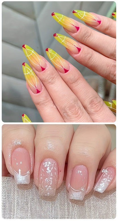 Gel Nail Polish 4-in-1 Nine-Color Palette for Ombre, Stamping, Painting and Powder Nail Art