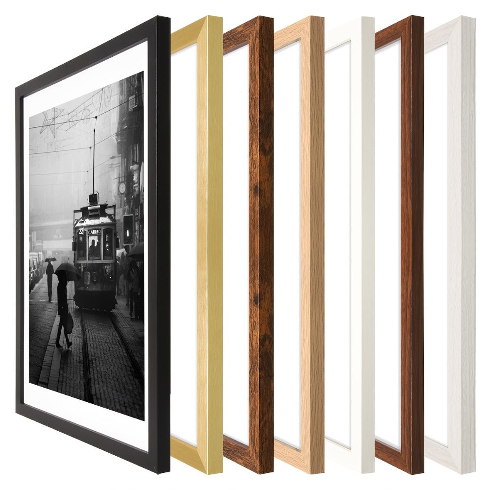 Picture Frames 12x16 Set of 3 – Classic Wood Poster Frames, Horizontal & Vertical Wall Hanging, Multi-Color Options for Bedroom Office
