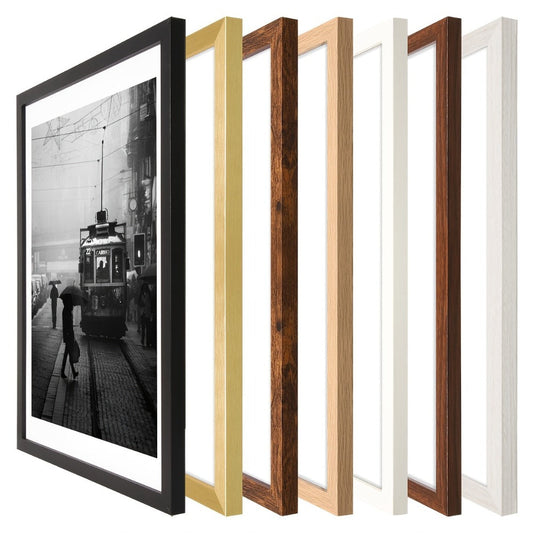 Picture Frames 12x16 Set of 3 – Classic Wood Poster Frames, Horizontal & Vertical Wall Hanging, Multi-Color Options for Bedroom Office