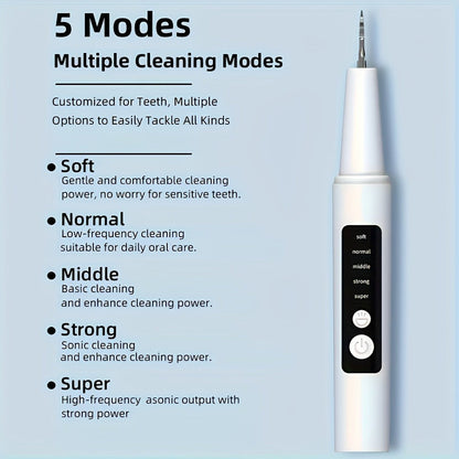 Electric Water Flosser with 5 Cleaning Modes - Portable Oral Irrigator with LED Light for an Everyday Personal Care Routine
