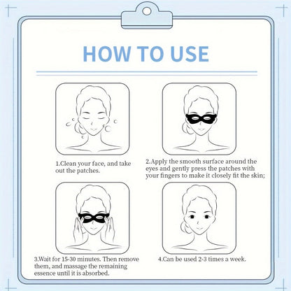 Marine Collagen & Niacinamide Eye Mask 15 Pairs 3 Boxes – Butterfly Design Moisturizing Under Eye Patches for Dark Circles Puffiness