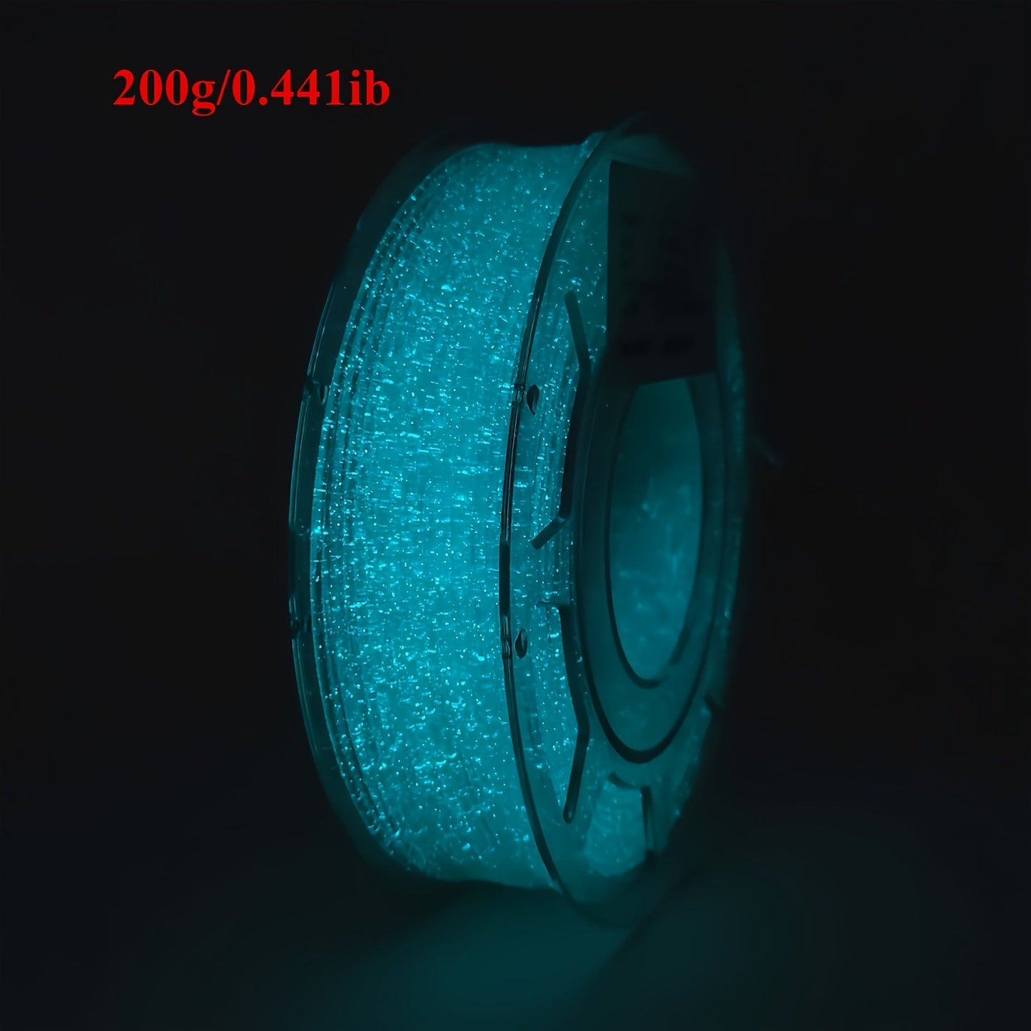 Glow in the Dark PLA Filament 1.75mm 200g UV Reactive Soft Flexible High Precision ±0.02mm Green Blue Luminescent Spool Compatible with Most