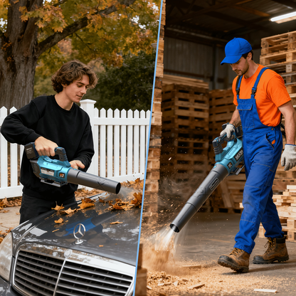 Cordless Leaf Blower 780CFM 40V Brushless, Seesii with 2x4000mAh Batteries & 2 Chargers, Turbo Button