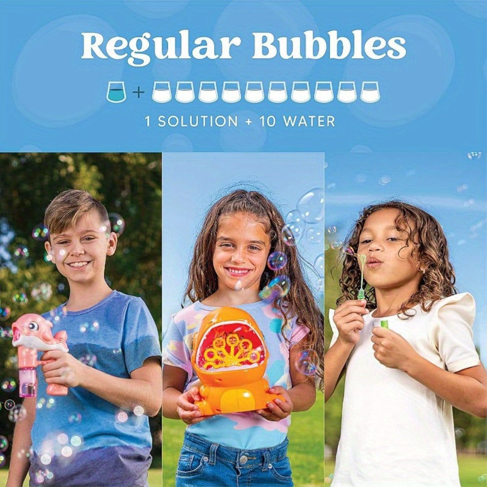 64oz Bubble Solution Refill 2-Pack Concentrate, Makes 5 Gallons, Compatible with Bubble Machines