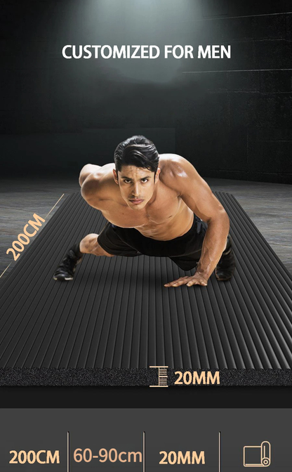 Extra Thick Yoga Mat 20mm – Extra Long 79 x 35 Inch Non-Slip Exercise Mat for Men, High-Density Cushioning for Pilates, Fitness