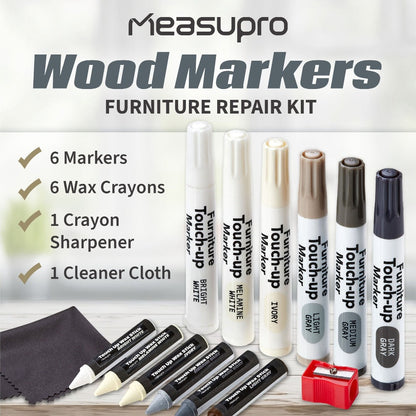 Wood Scratch Kit Furniture Touch Up Markers Scratch Stain Pens for Wood Furniture Tables for Entryways, Bedrooms and Living Spaces