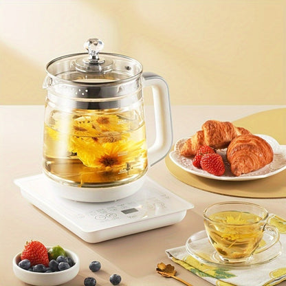 Multifunctional Electric Kettle 1.8L – Thick Glass Health Kettle with 18 Smart Functions, Boil Water, Make Coffee