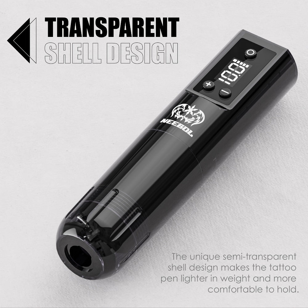 Wireless Rotary Tattoo Machine Neebol Cordless Pen, 6- Battery Life, Portable Design, Cartridge Compatible