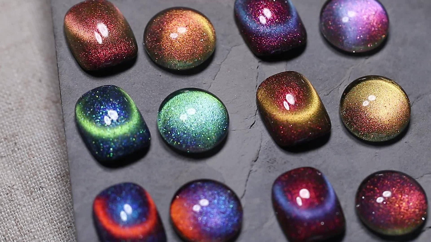 Gel Nail Polish BORN PRETTY 6-Piece 10ml Magnetic Cat-Eye Set with Double-Light Reflection