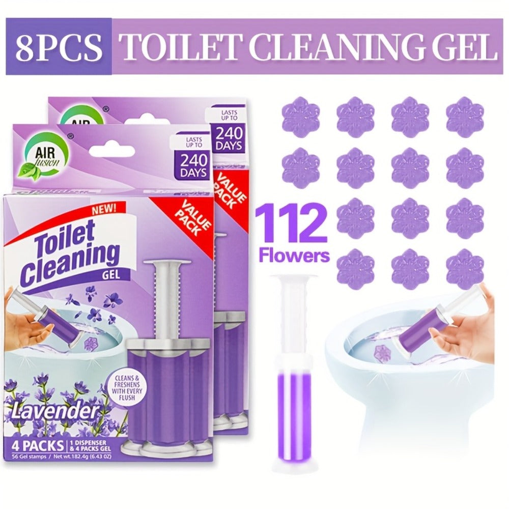 Toilet Cleaning Gel Stamp with Dispenser, Toilet Bowl Freshener & Cleaner Gel Stamps Scale & Toilet Ring