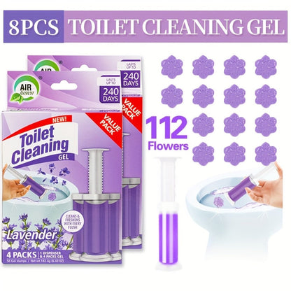 Toilet Cleaning Gel Stamp with Dispenser, Toilet Bowl Freshener & Cleaner Gel Stamps Scale & Toilet Ring