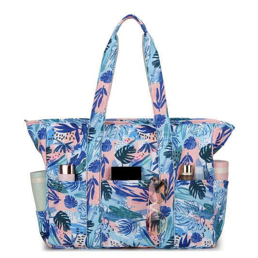 Beach Tote Bag for Women – Sandproof Swim Pool Bag with Dry Wet Separated Pocket Lightweight Travel Utility Bag