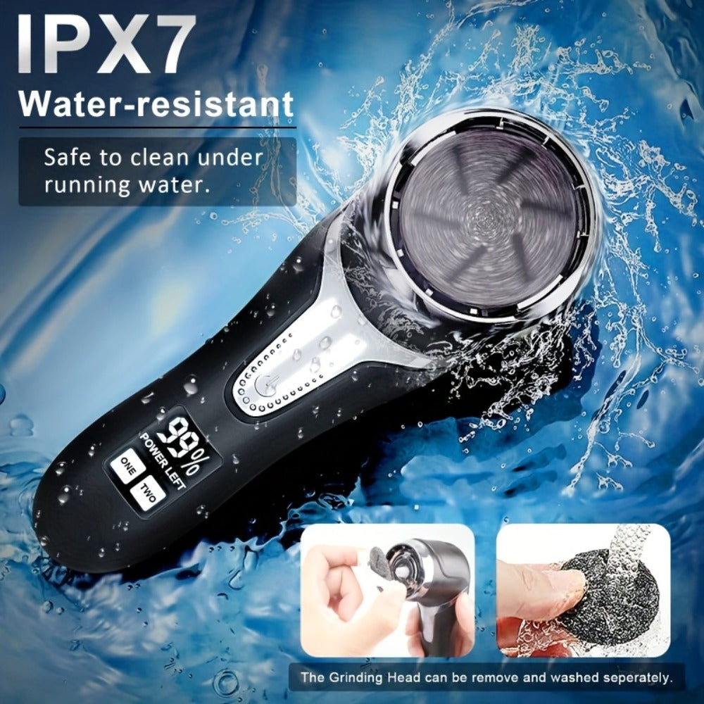 Electric Foot Callus Remover with 10pcs Pedicure Set, IPX7 Rechargeable Foot Grinder for Home and Salon Manicures