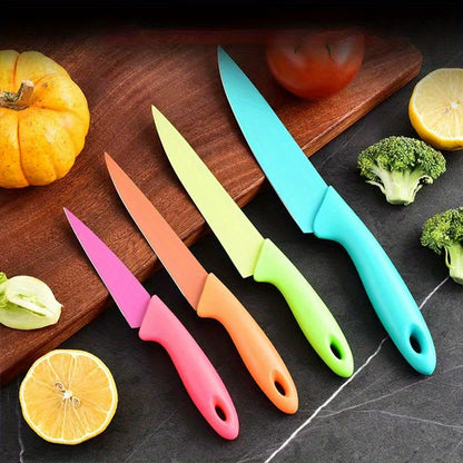 Paring Knife Set 4-Piece, 3 Inch Ultra Sharp Stainless Steel Blade Fruit and Vegetable Peeling Knife with PP Handle