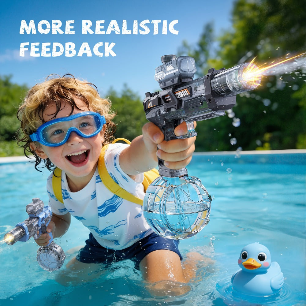 Kids Electric Water Gun with Sound Effects for Ages 3-6 – Automatic High Capacity Squirt Blaster Long Range