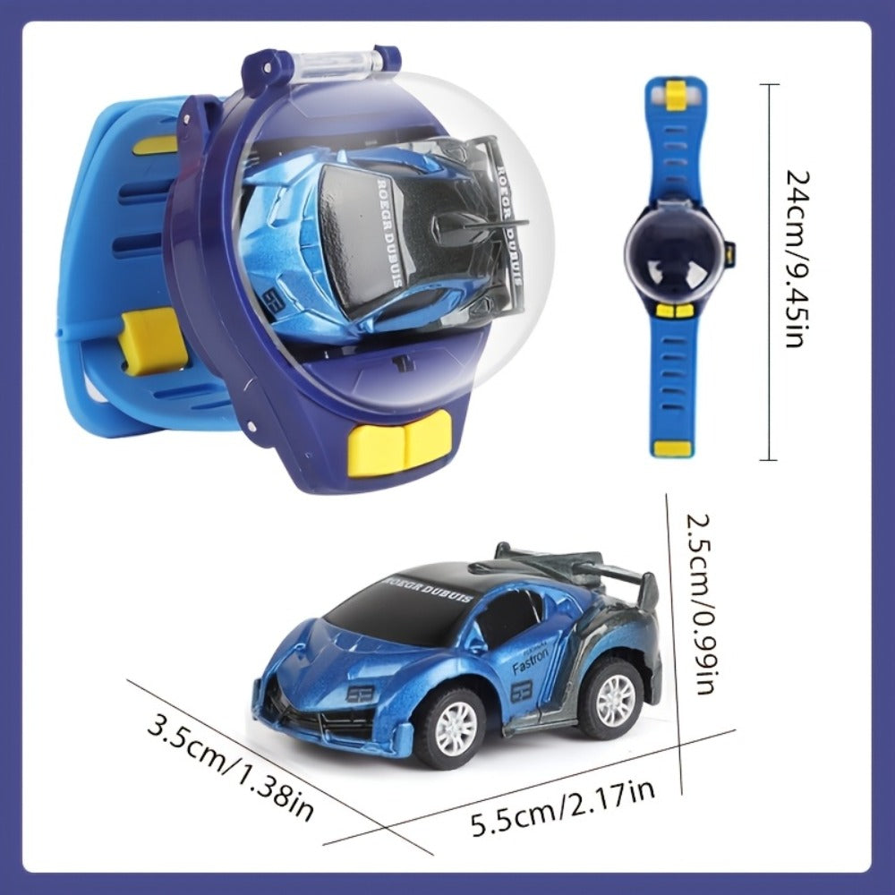 Alloy Metal RC Sports Car for Kids with Flashing LED Lights, 2.4GHz USB Rechargeable Push Button Remote Control Toy Car
