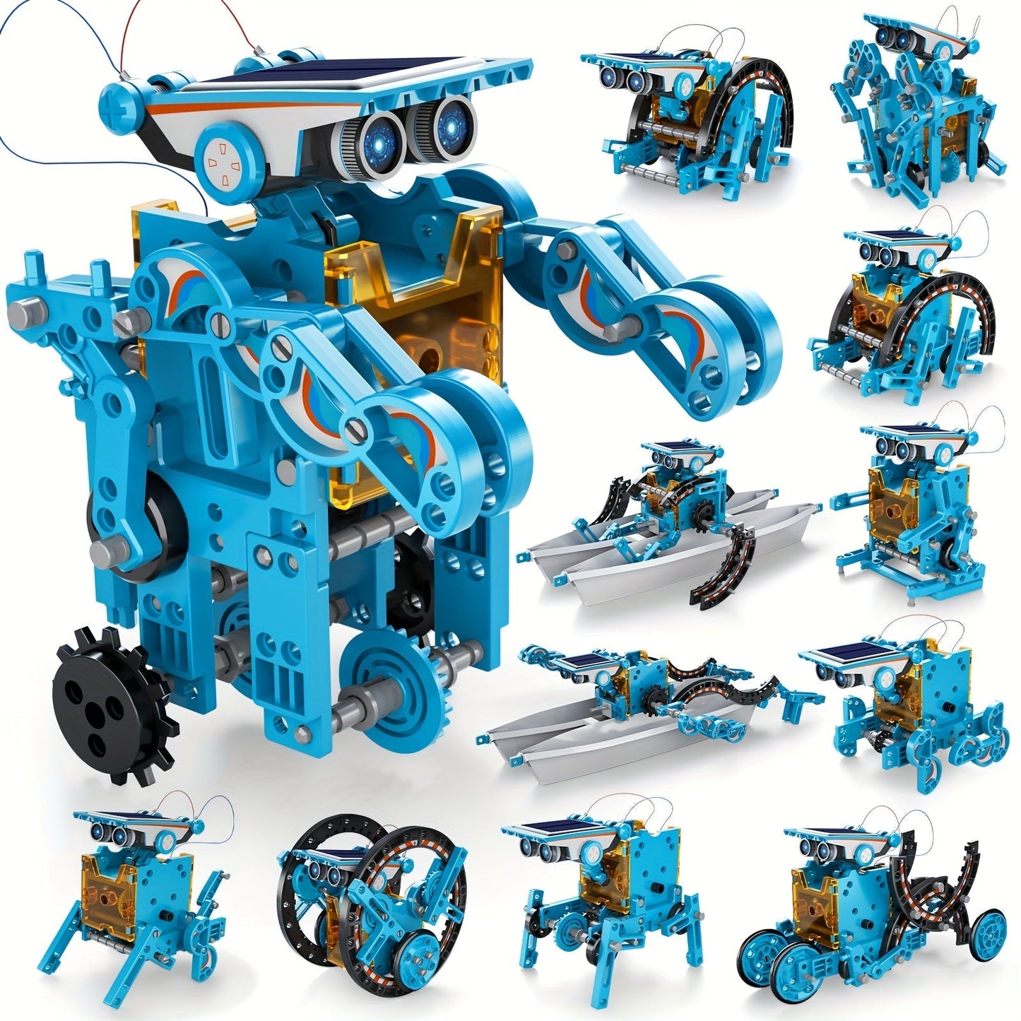 12-in-1 Solar Robot Kit for Kids Ages 8-13, Build Your Own Solar Powered Robot, STEM Engineering Building Toy