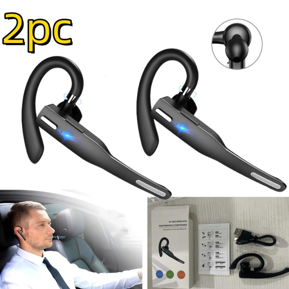 Single Ear Bluetooth Business Earbud with Microphone Call Time 15-Day Standby Rotating for Bedside Audio, Alarms and Room Entertainment