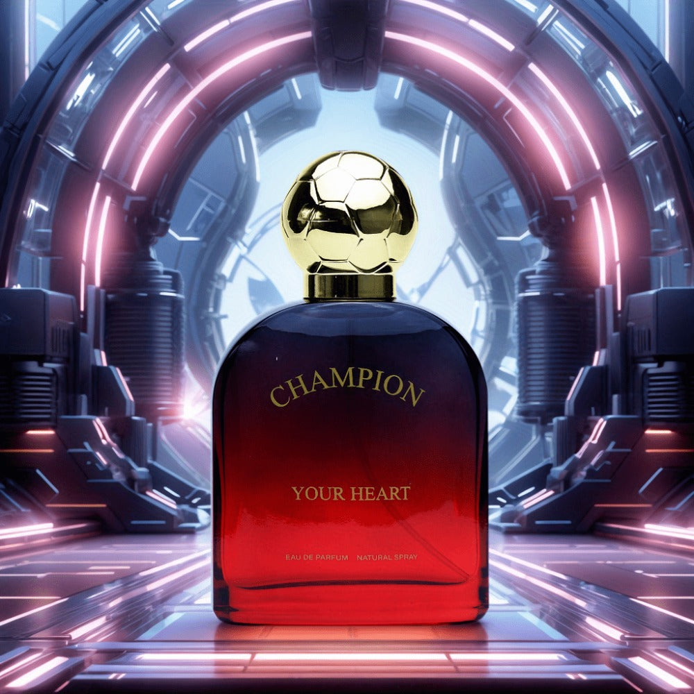 Men's Cologne Champion Your Heart 100ml Eau de Toilette Spray in Red Gradient Bottle with Presentation Box