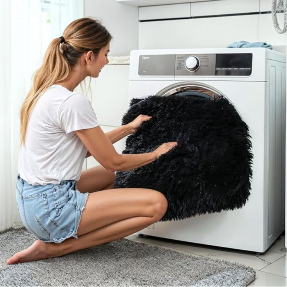 Area Rug for Bedroom, 8x10 Fluffy Shag with 1.8-Inch Plush Pile and Nine Colors for Bedroom or Living Room