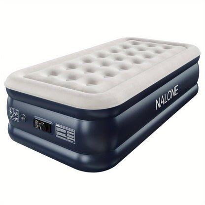 Air Mattress with Built-In Pump, 18'' Self-Inflating Portable Air Bed for Home, Camping & Travel