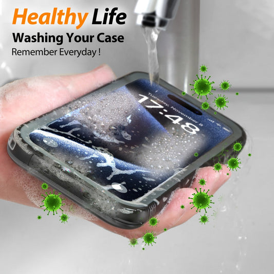 iPhone Case with Built-In Screen Protector Transparent Matte Full Body PC+TPU Shockproof for an Everyday Personal Care Routine