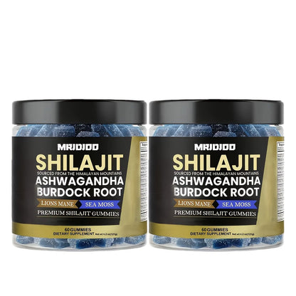 Himalayan Shilajit Gummies with Manuka Honey, Fulvic & Humic Acids, Sucrose-Free Natural Formula for Energy
