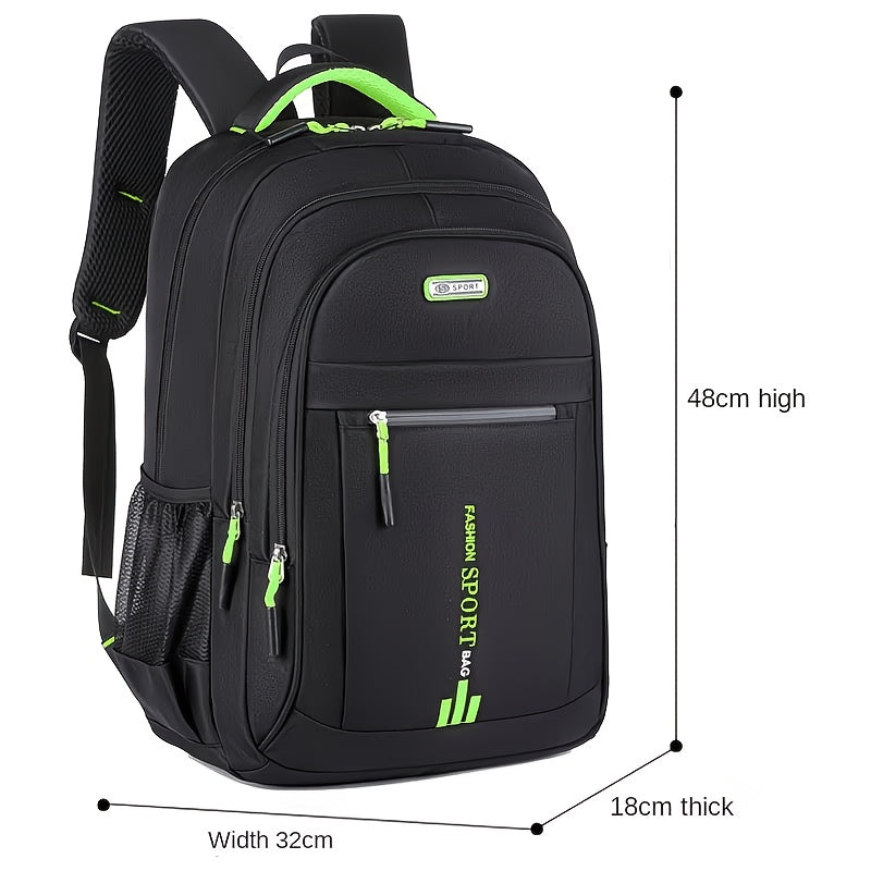 Business Travel Backpack for Men – Large Capacity Durable Nylon, Multi-Compartment, Adjustable Shoulder Straps