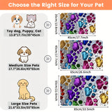 Colorful dog paw pattern design