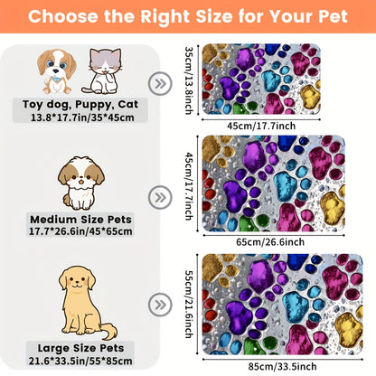 Pet Feeding Mat – Absorbent & Splash-Proof Dog & Cat Food Bowl Mat, Non-Slip Quick-Dry Heavy-Duty Floor Protector for Hardwood & Carpet