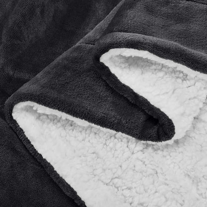 480GSM Sherpa Fleece Blanket, Double-Sided Heavy Throw for Couch, Bed & Travel, Reversible All Season