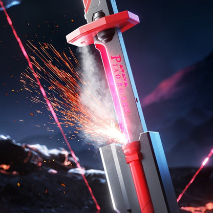 LED Katana Sword 31.5" Pro Cosplay Light Katana with Ejecting Spark, Water Mist, Multi-Color LED & Sound Effects